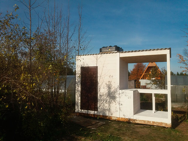 Хозблок 5х1,5 м с верандой